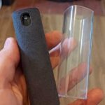 Eveo 2 in 1 screen cleaner spray and wipe in hand.jpg